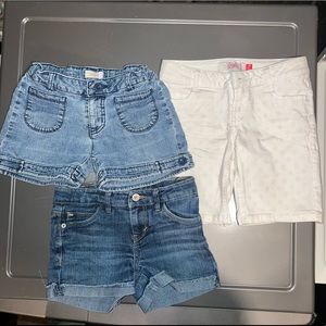 3 Pairs Girls Denim Shorts Size 7/8